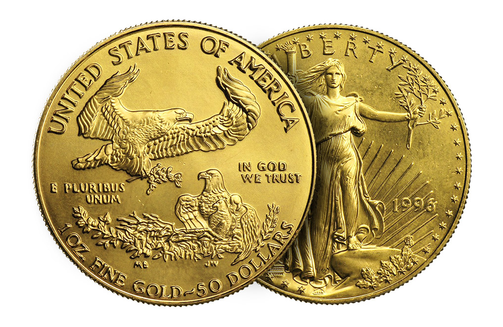 A 1-ounce American Gold Eagle coin